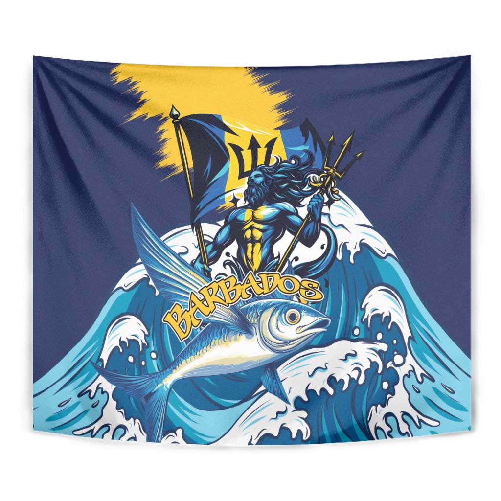 Barbados God Of The Sea Tapestry Bajan Flying Fish Special Version - Wonder Print Shop