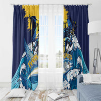 Barbados God Of The Sea Window Curtain Bajan Flying Fish Special Version - Wonder Print Shop