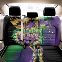 Personalized Mardi Gras Back Car Seat Cover Carnival Feathers Masks