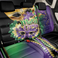 Personalized Mardi Gras Back Car Seat Cover Carnival Feathers Masks