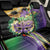 Personalized Mardi Gras Back Car Seat Cover Carnival Feathers Masks