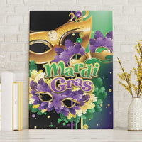 Personalized Mardi Gras Canvas Wall Art Carnival Feathers Masks