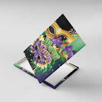 Personalized Mardi Gras Canvas Wall Art Carnival Feathers Masks