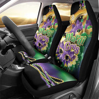 Personalized Mardi Gras Car Seat Cover Carnival Feathers Masks