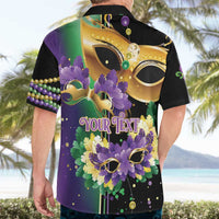Personalized Mardi Gras Hawaiian Shirt Carnival Feathers Masks