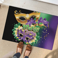 Mardi Gras Rubber Doormat Carnival Feathers Masks - Wonder Print Shop