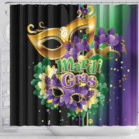 Mardi Gras Shower Curtain Carnival Feathers Masks - Wonder Print Shop