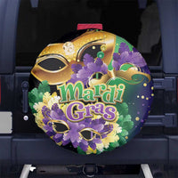 Mardi Gras Spare Tire Cover Carnival Feathers Masks - Wonder Print Shop