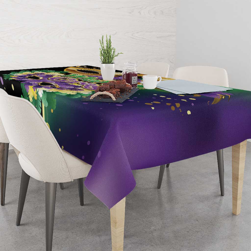 Mardi Gras Tablecloth Carnival Feathers Masks - Wonder Print Shop