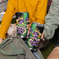 Personalized Mardi Gras Tumbler Cup Carnival Feathers Masks - Wonder Print Shop