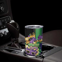 Personalized Mardi Gras Tumbler Cup Carnival Feathers Masks - Wonder Print Shop