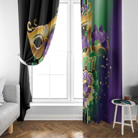 Mardi Gras Window Curtain Carnival Feathers Masks - Wonder Print Shop