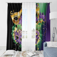 Mardi Gras Window Curtain Carnival Feathers Masks - Wonder Print Shop