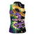 Personalized Mardi Gras Women Sleeveless Polo Shirt Carnival Feathers Masks - Wonder Print Shop