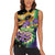 Personalized Mardi Gras Women Sleeveless Polo Shirt Carnival Feathers Masks - Wonder Print Shop