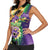 Personalized Mardi Gras Women Sleeveless Polo Shirt Carnival Feathers Masks - Wonder Print Shop