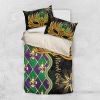 Personalized Mardi Gras Bedding Set Gold Mask Unique Style