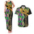 Personalized Mardi Gras Couples Matching Tank Maxi Dress and Hawaiian Shirt Gold Mask Unique Style