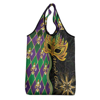 Mardi Gras Grocery Bag Gold Mask Unique Style