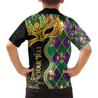 Personalized Mardi Gras Kid Hawaiian Shirt Gold Mask Unique Style
