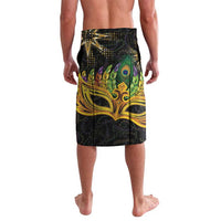 Personalized Mardi Gras Lavalava Gold Mask Unique Style