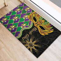 Mardi Gras Rubber Doormat Gold Mask Unique Style - Wonder Print Shop
