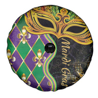 Mardi Gras Spare Tire Cover Gold Mask Unique Style - Wonder Print Shop