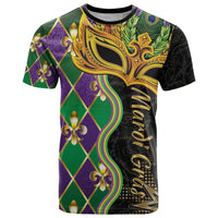 Personalized Mardi Gras T Shirt Gold Mask Unique Style - Wonder Print Shop