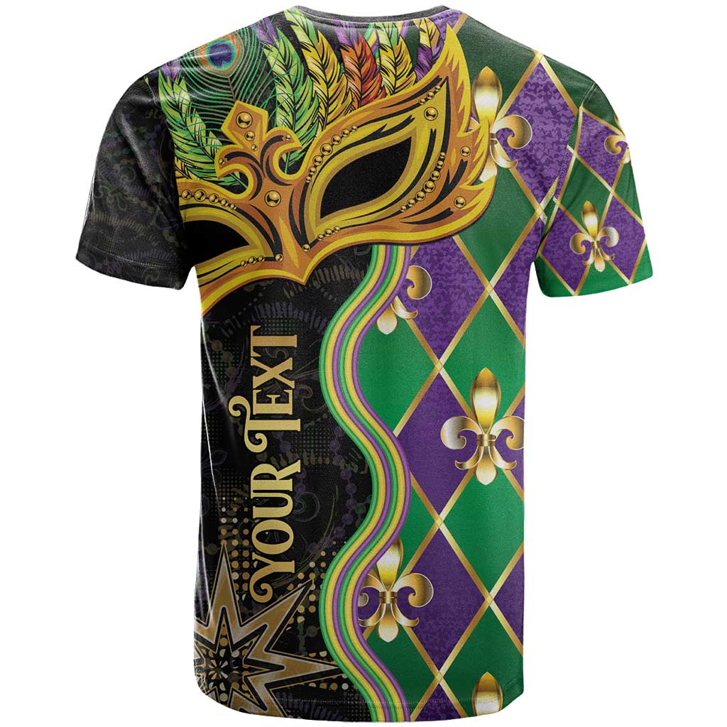 Personalized Mardi Gras T Shirt Gold Mask Unique Style - Wonder Print Shop