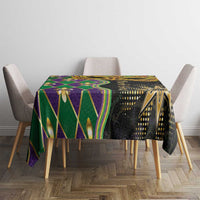 Mardi Gras Tablecloth Gold Mask Unique Style - Wonder Print Shop