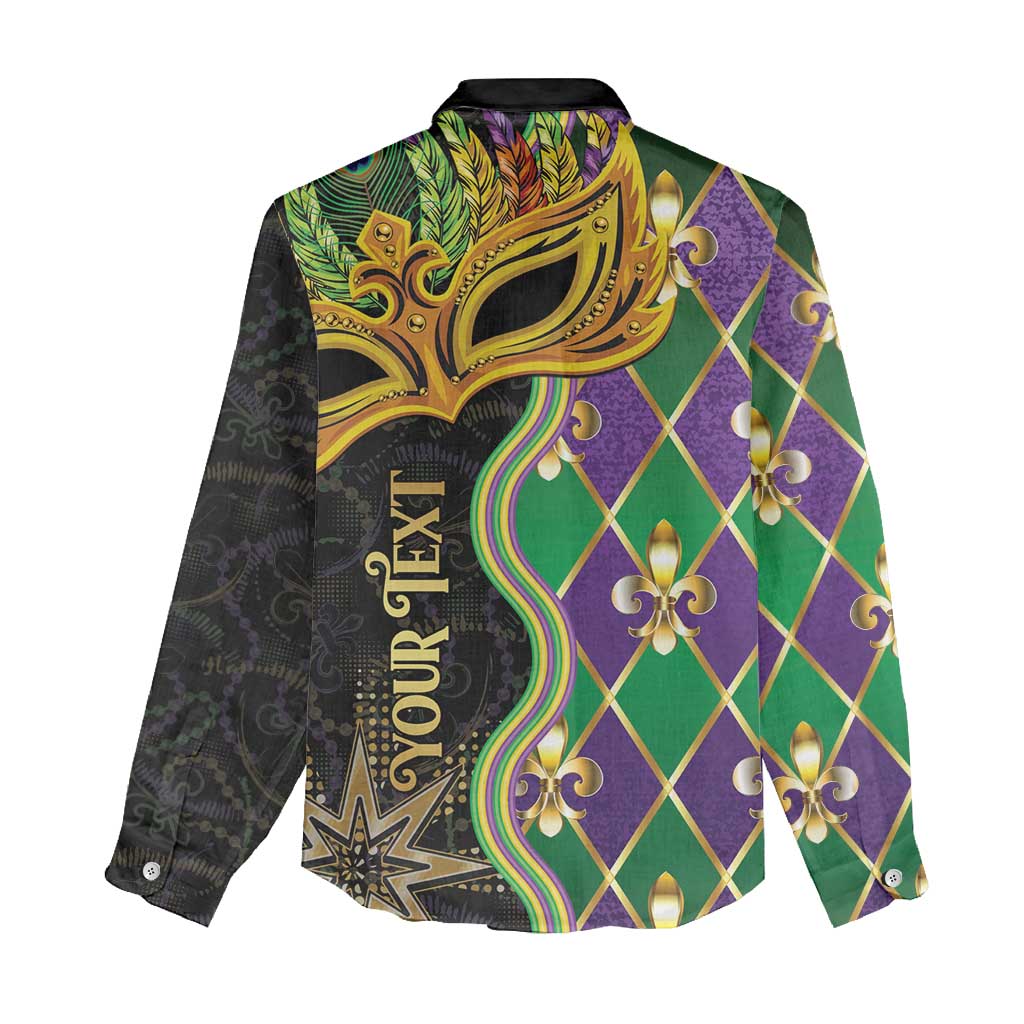 Personalized Mardi Gras Women Casual Shirt Gold Mask Unique Style - Wonder Print Shop
