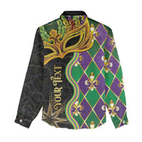 Personalized Mardi Gras Women Casual Shirt Gold Mask Unique Style - Wonder Print Shop