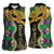 Personalized Mardi Gras Women Sleeveless Polo Shirt Gold Mask Unique Style - Wonder Print Shop