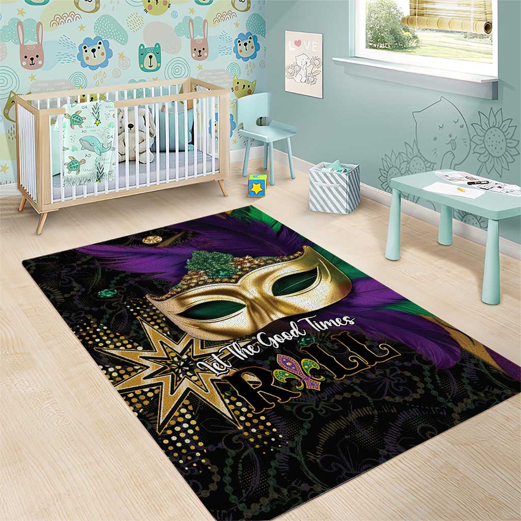 Let The Good Times Roll Mardi Gras Area Rug Special Version