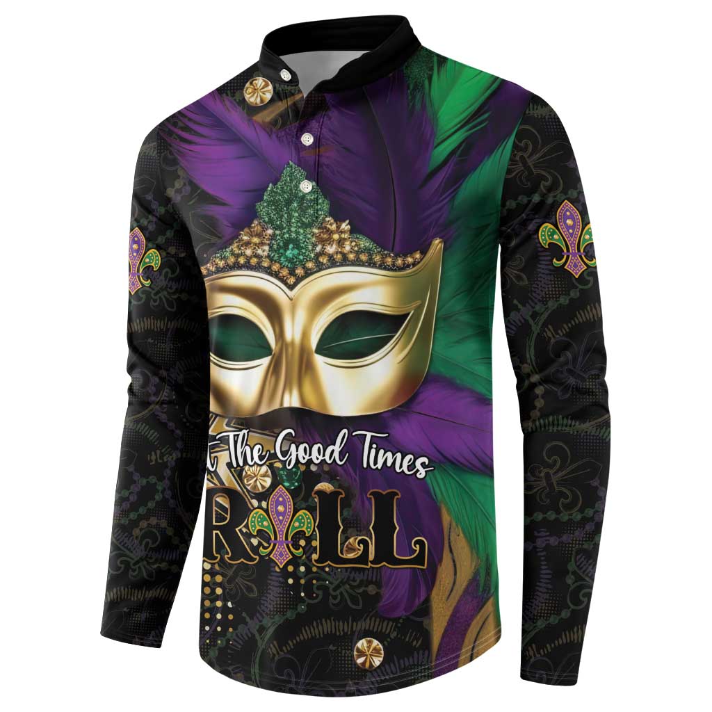 Let The Good Times Roll Mardi Gras Button Sweatshirt Special Version