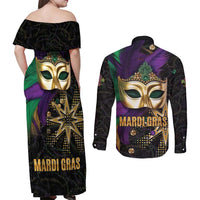 Let The Good Times Roll Mardi Gras Couples Matching Off Shoulder Maxi Dress and Long Sleeve Button Shirt Special Version