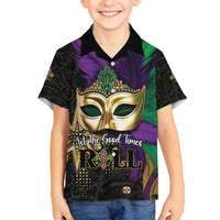 Let The Good Times Roll Mardi Gras Family Matching Puletasi and Hawaiian Shirt Special Version