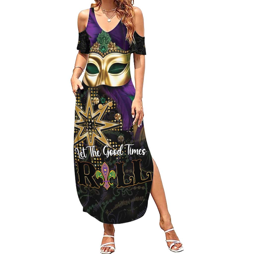 Let The Good Times Roll Mardi Gras Summer Maxi Dress Special Version - Wonder Print Shop