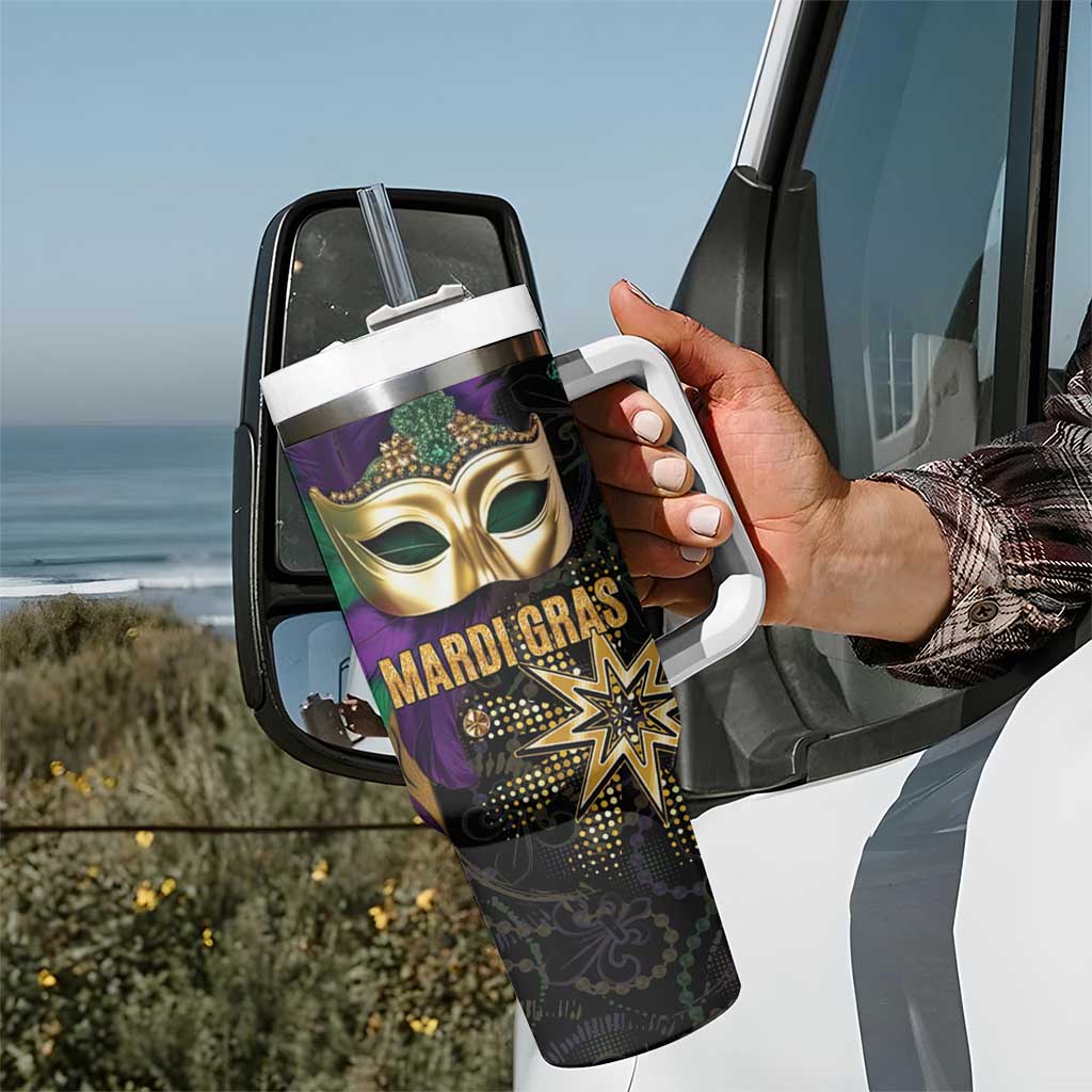Let The Good Times Roll Mardi Gras Tumbler With Handle Special Version - Wonder Print Shop