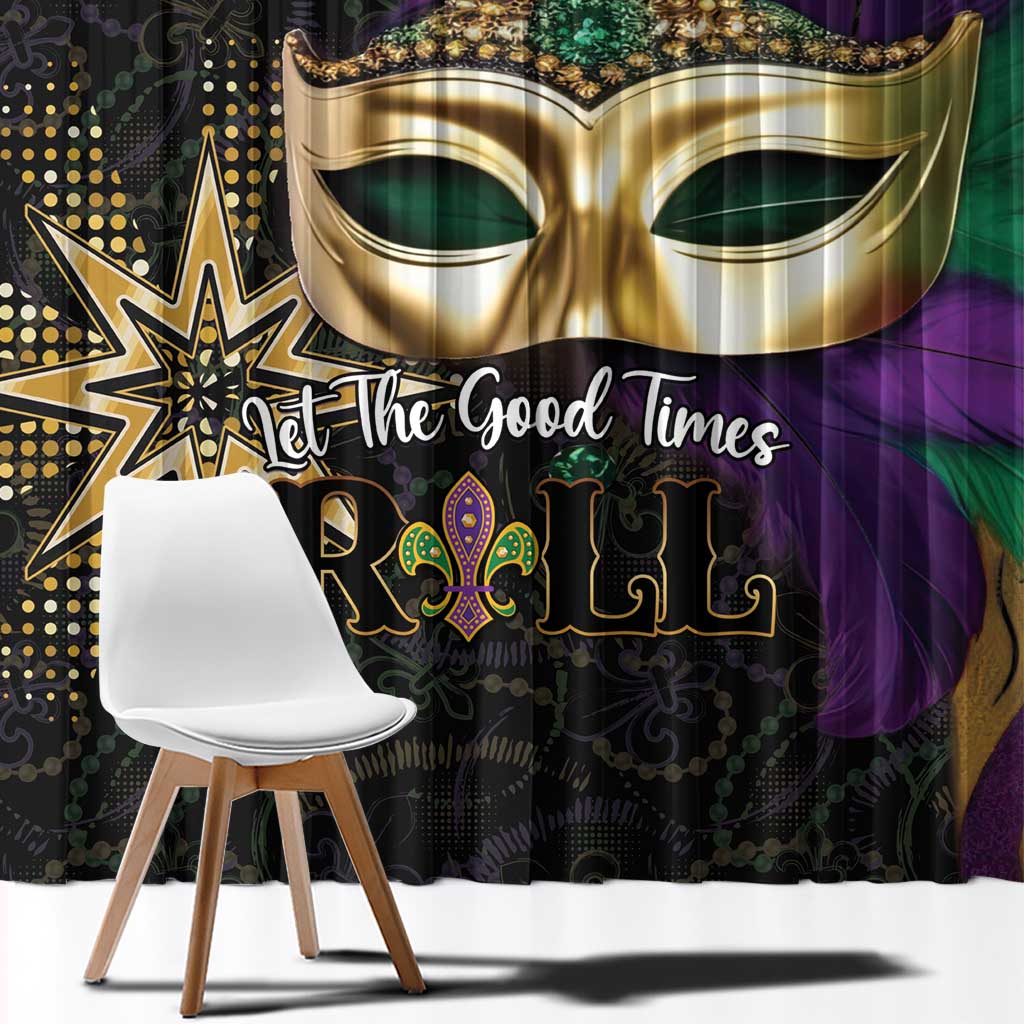Let The Good Times Roll Mardi Gras Window Curtain Special Version - Wonder Print Shop