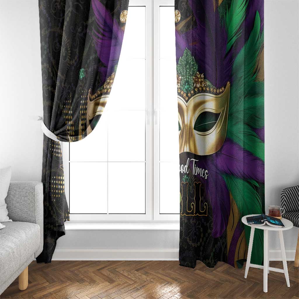 Let The Good Times Roll Mardi Gras Window Curtain Special Version - Wonder Print Shop