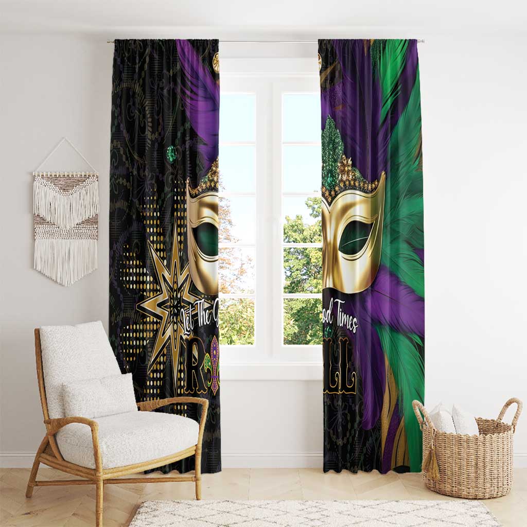 Let The Good Times Roll Mardi Gras Window Curtain Special Version - Wonder Print Shop