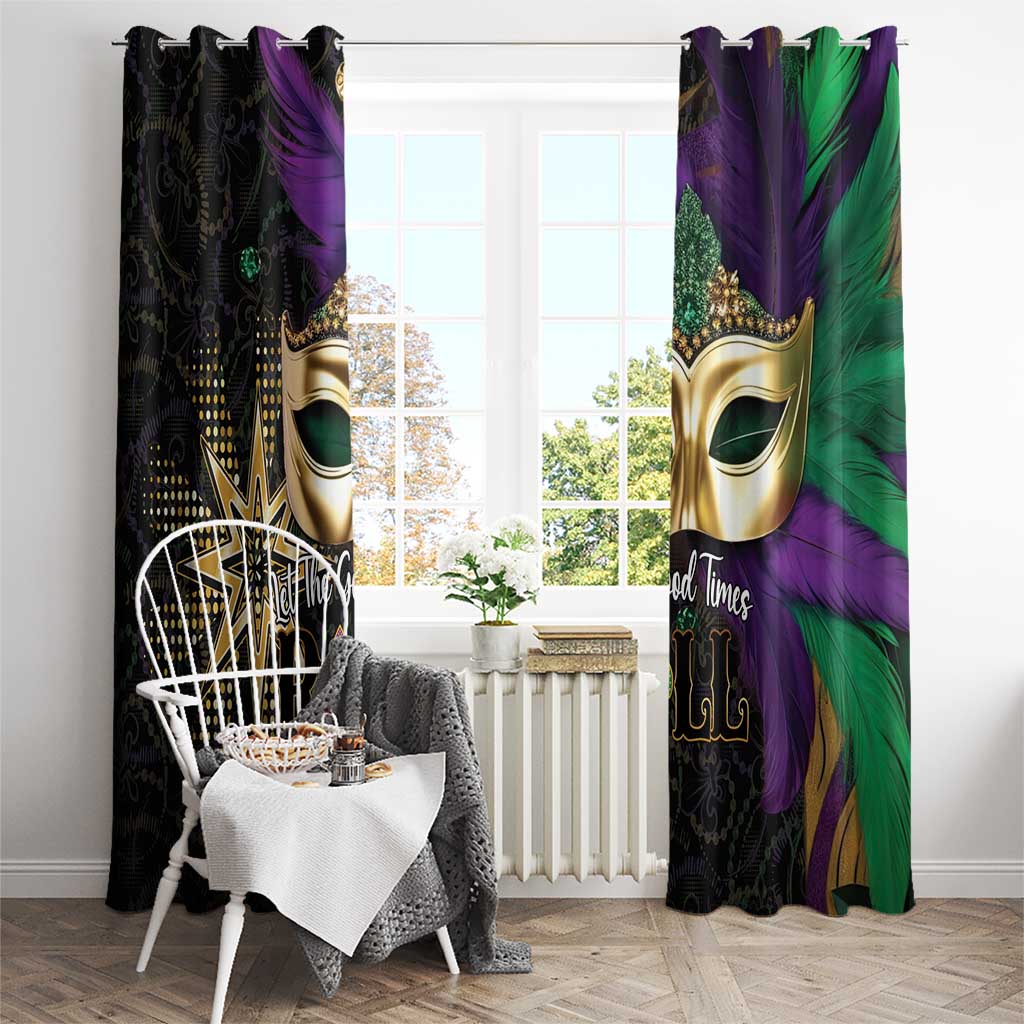 Let The Good Times Roll Mardi Gras Window Curtain Special Version - Wonder Print Shop