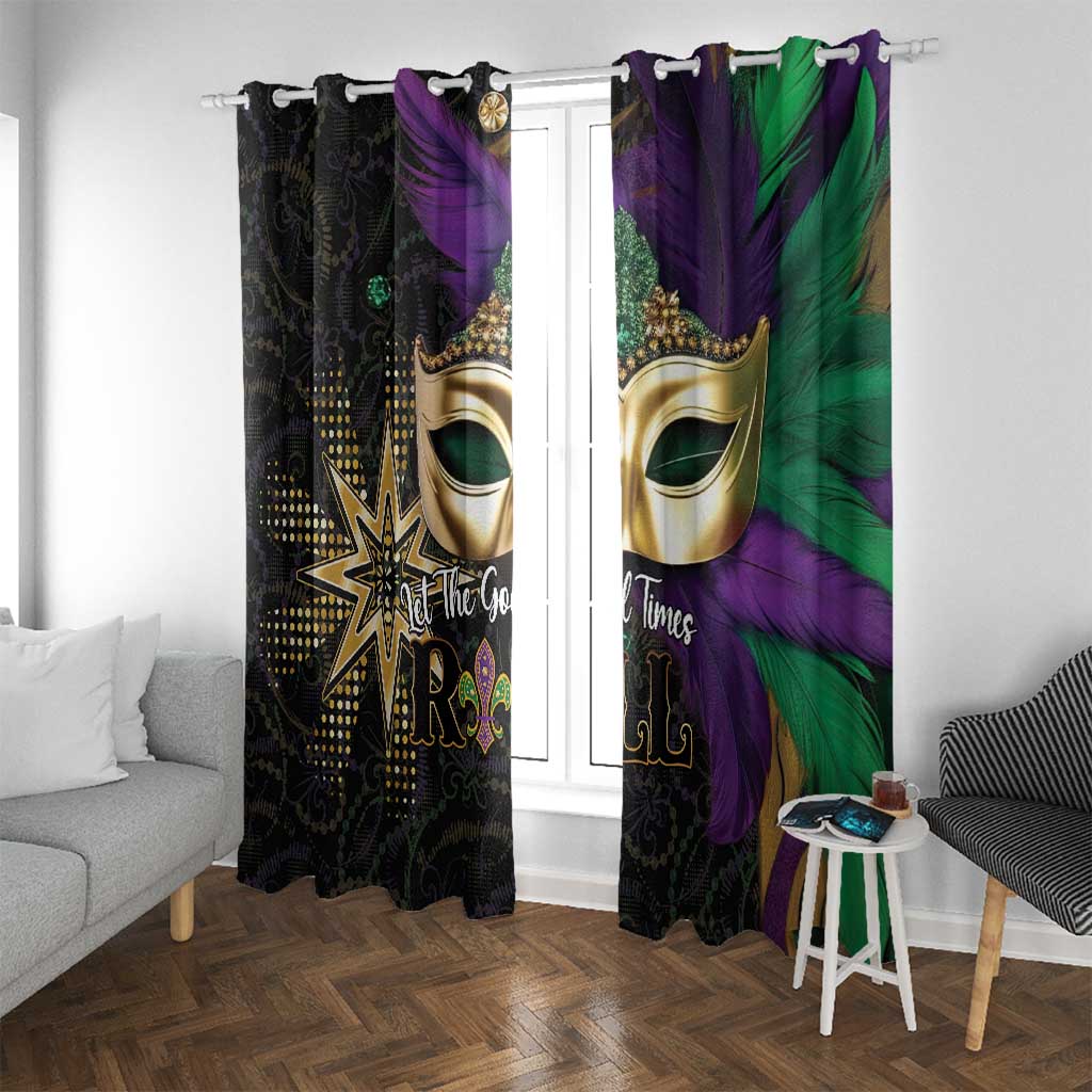 Let The Good Times Roll Mardi Gras Window Curtain Special Version - Wonder Print Shop