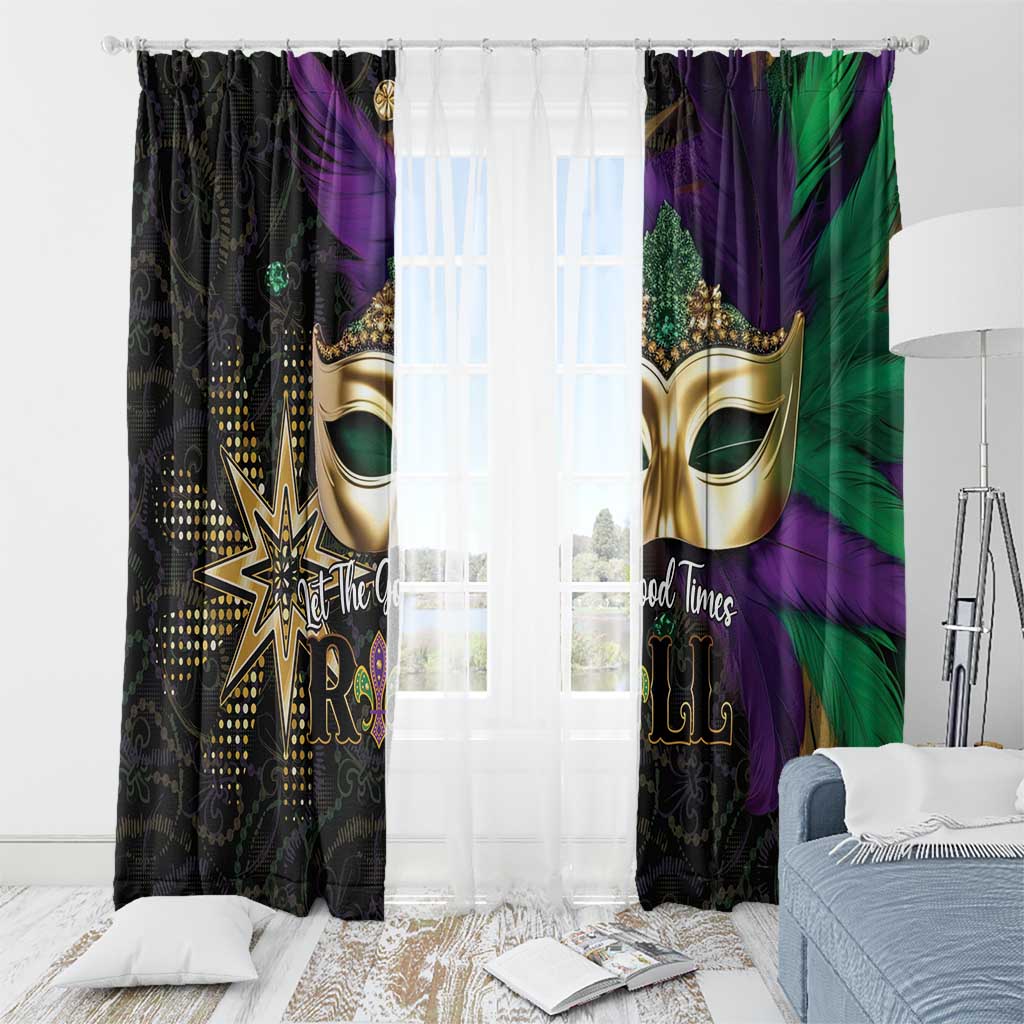 Let The Good Times Roll Mardi Gras Window Curtain Special Version - Wonder Print Shop