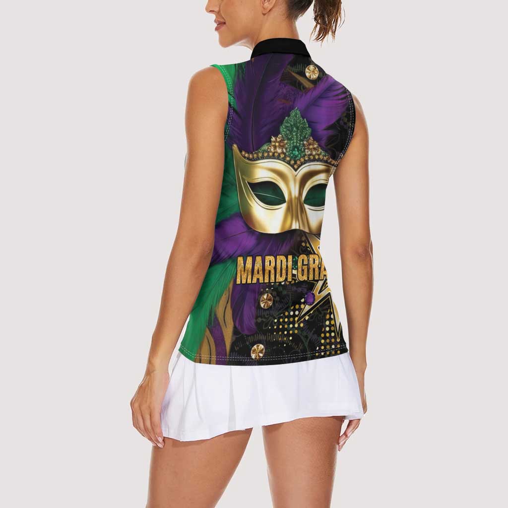 Let The Good Times Roll Mardi Gras Women Sleeveless Polo Shirt Special Version - Wonder Print Shop