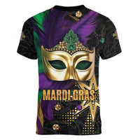 Let The Good Times Roll Mardi Gras Women V-Neck T-Shirt Special Version - Wonder Print Shop