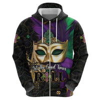 Let The Good Times Roll Mardi Gras Zip Hoodie Special Version - Wonder Print Shop