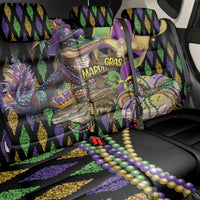 Mardi Gras Alligator Back Car Seat Cover Fleur De Lis Glitter Style