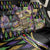 Mardi Gras Alligator Back Car Seat Cover Fleur De Lis Glitter Style